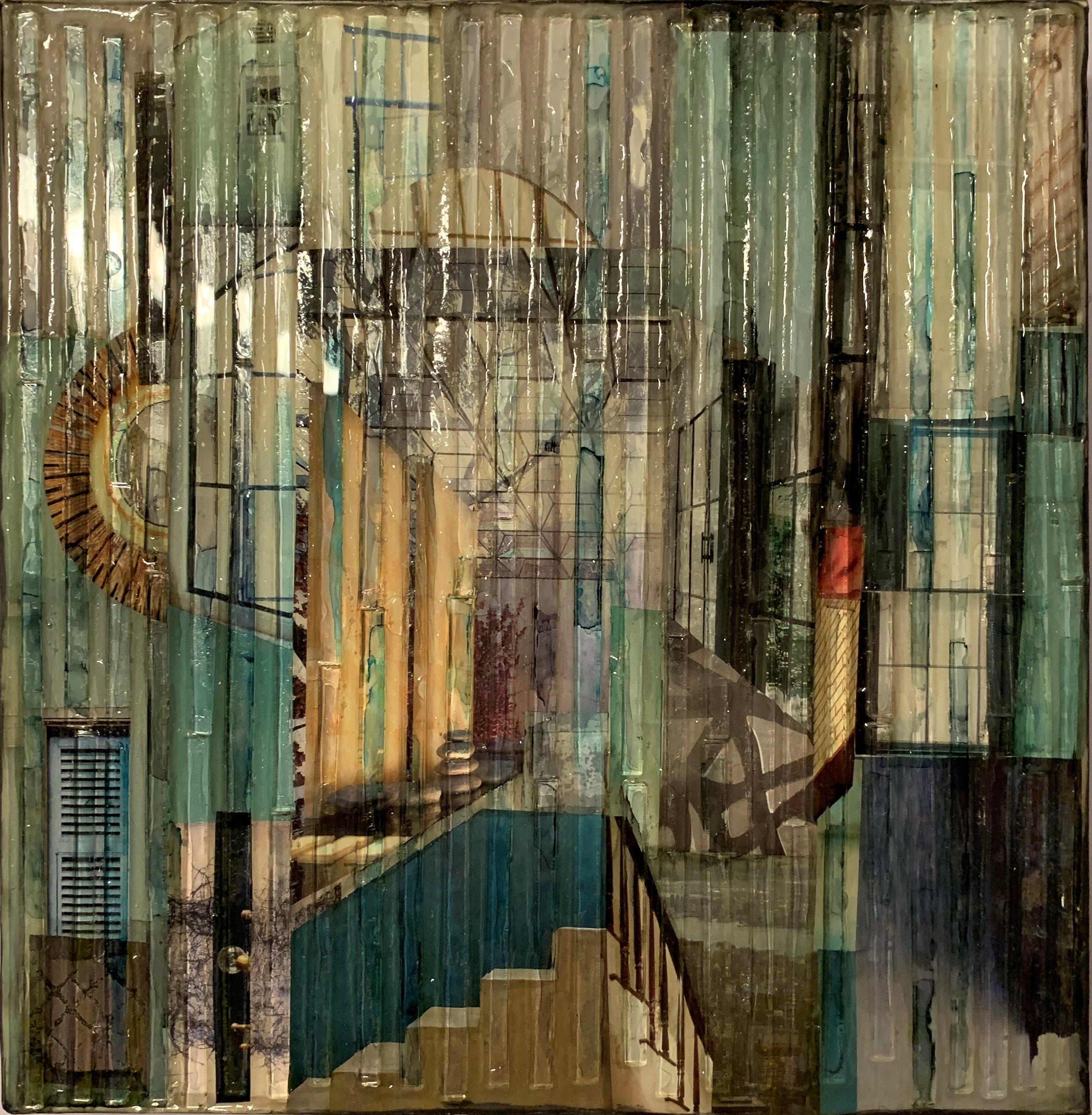 Madonna Phillips (b. 1950)
Structure II, circa 2017
Glass and mixed media on wood panel
12 x 12 inches
Signed and titled on the reverse

Provenance:
Wit Gallery, Lenox, Massachusetts
Private Collection, New York


Primarily a self-taught mixed media