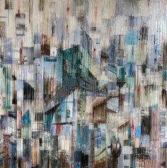 Díptico de Técnica Mixta "Monumental", Pintura Abstracta, Arquitectura