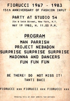 Madonna Studio 54 New York City 1983 (early Madonna announcement)