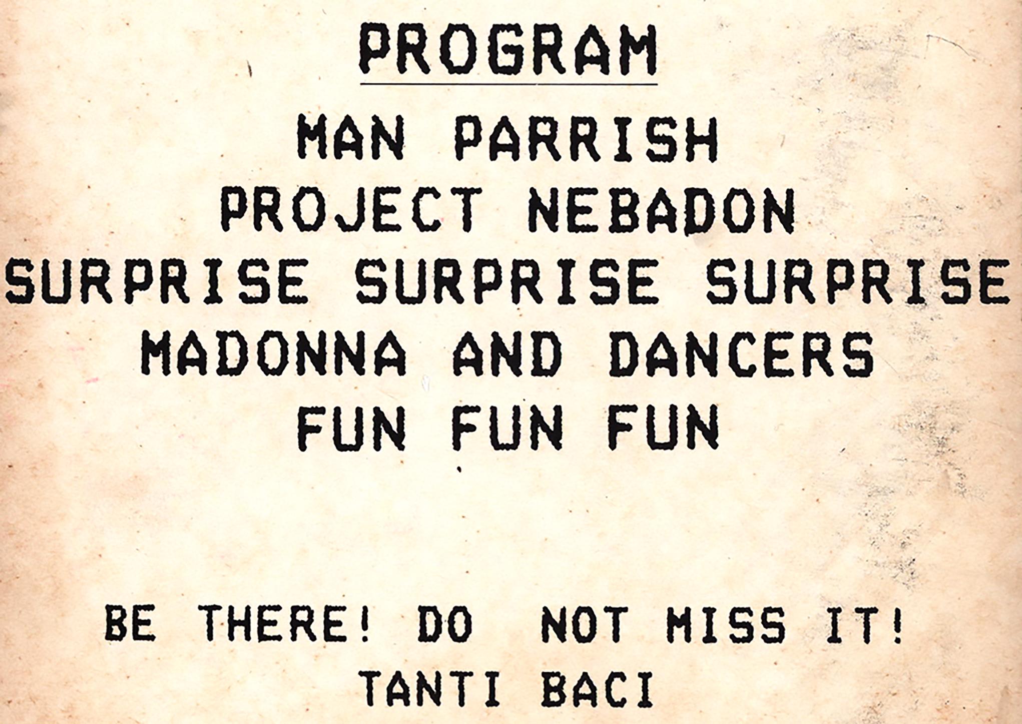Madonna Studio 54 New York City 1983 (early Madonna announcement) 1