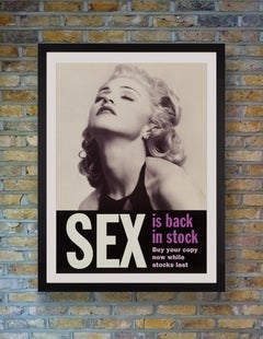 Madonna "Sex" Original Vintage Promotional Poster, British, 1992