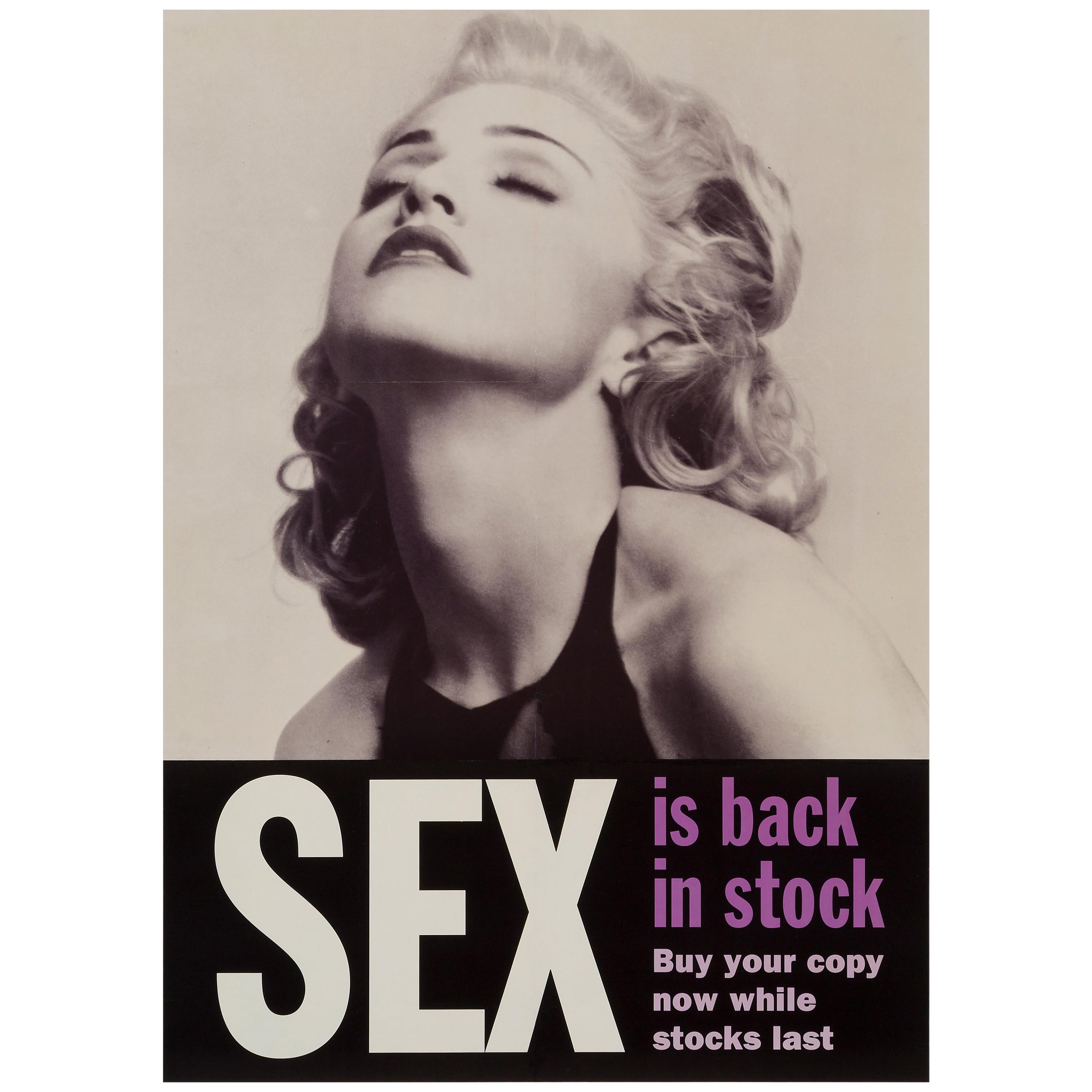 Madonna "Sex" Original Vintage Promotional Poster, British, 1992