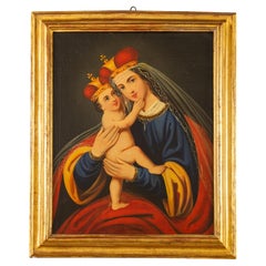 "Madonna with Child" Antique Painting
