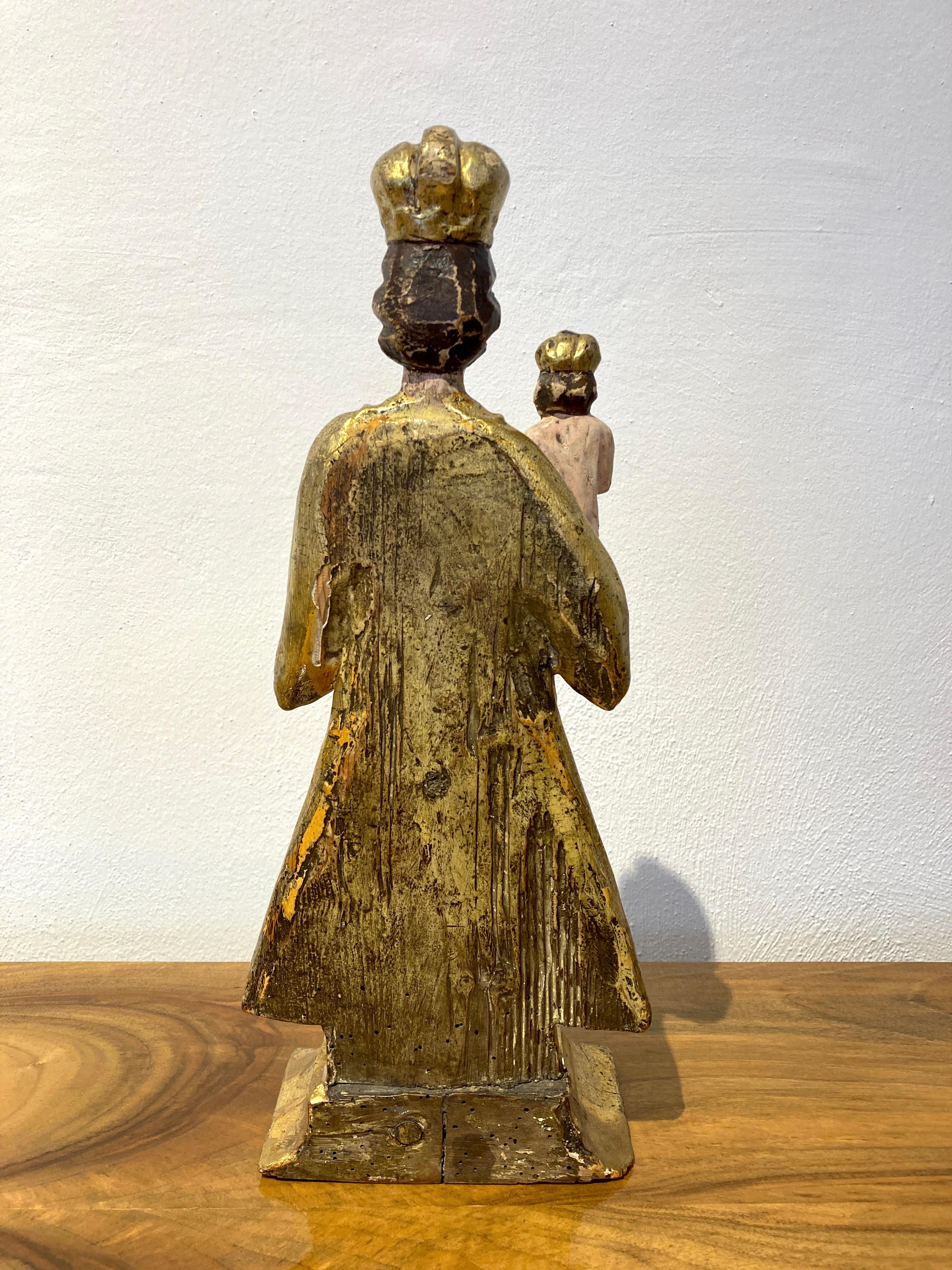 Czech Madonna with child Pribram Bohemia Mid 19th Century For Sale
