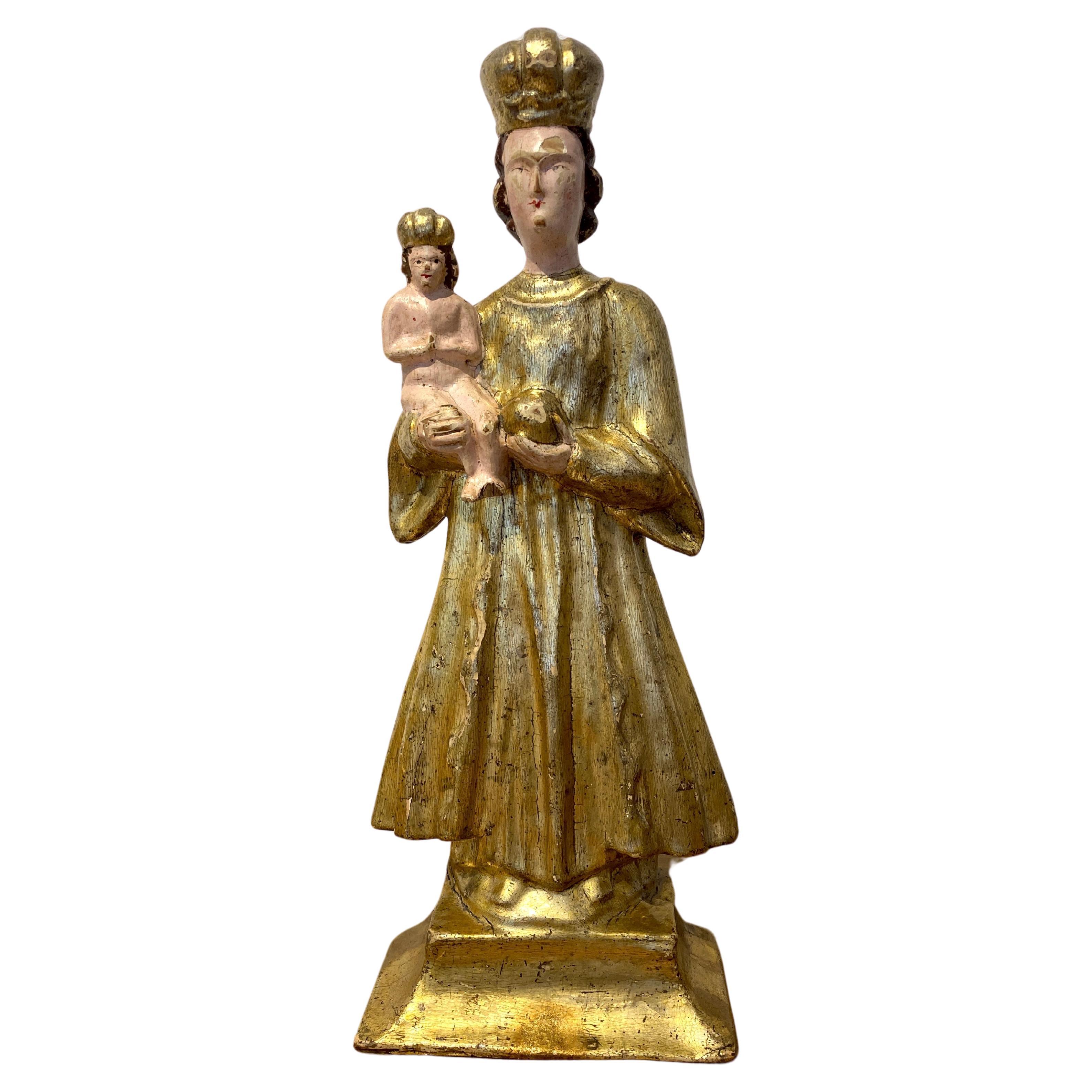 Madonna with child Pribram Bohemia Mid 19th Century For Sale