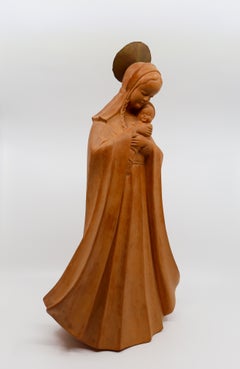 Madonna with Child Terracotta Sculpture