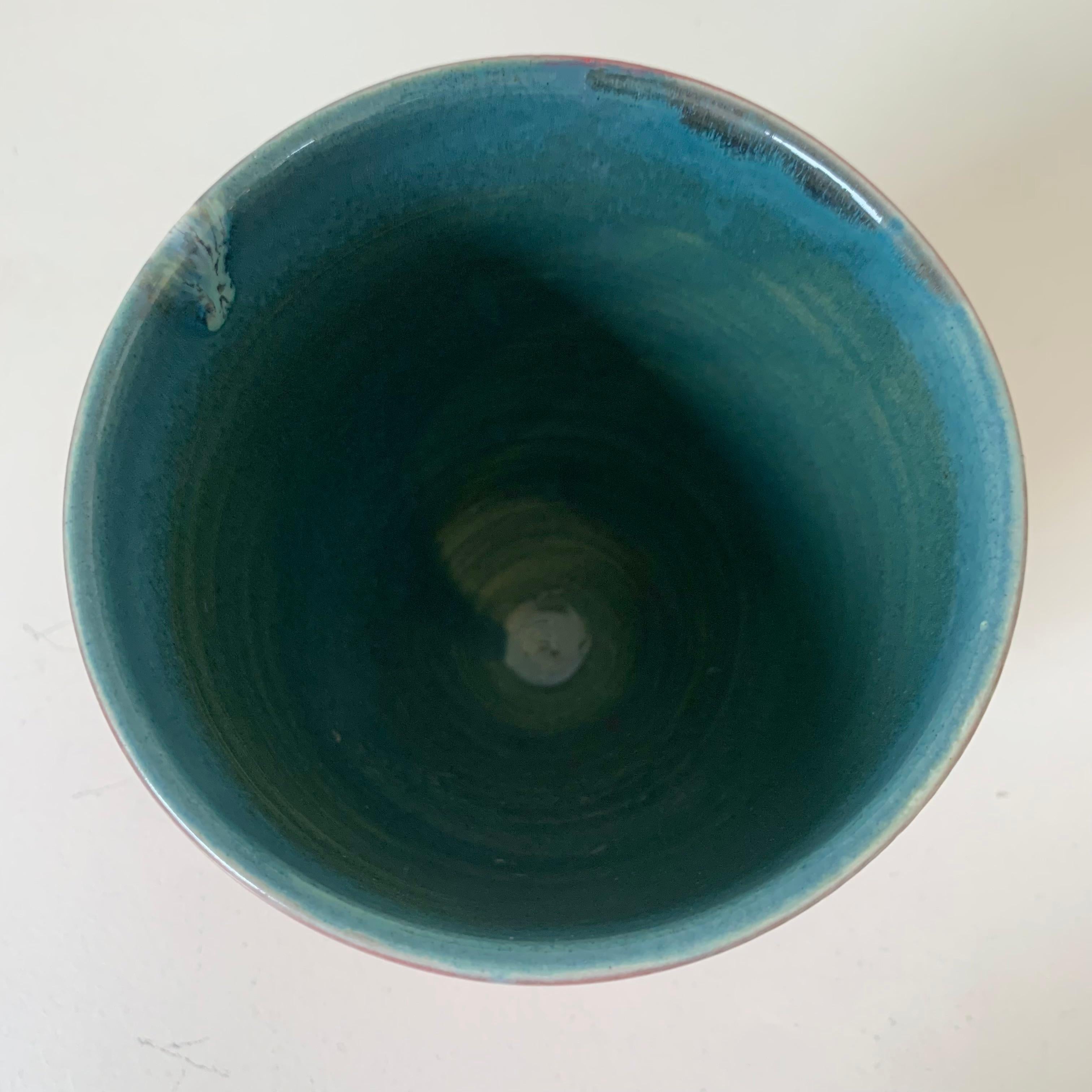 Madoura Red Ceramic Vase, circa 1960, France. im Angebot 2