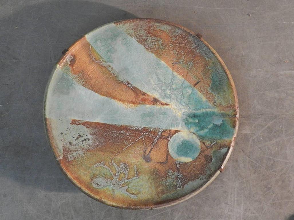 Madoura, very large ceramic platter attributed to Suzanne Ramie, Vallauris.