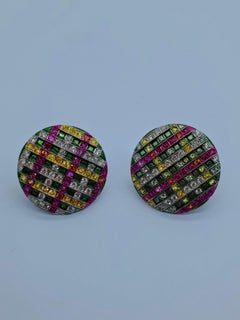 Madras - Der lebende Karo-Ohrring