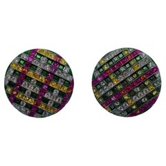 Madras - Der lebende Karo-Ohrring