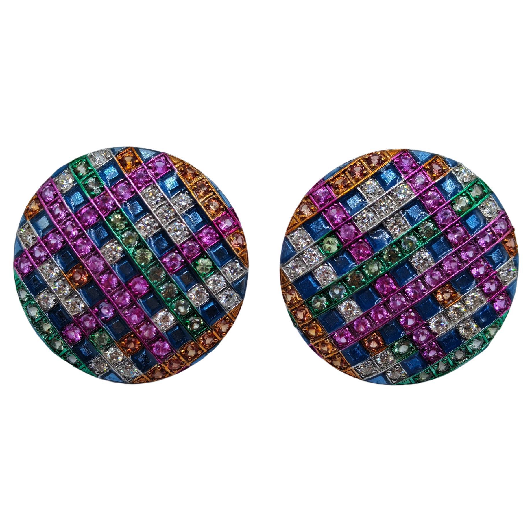 Madras — The Living Check Earring For Sale