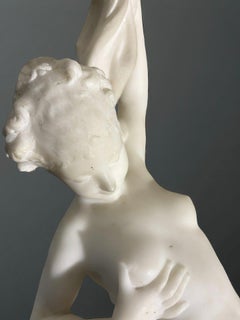 Grande Gruppo in Marmo "L'Innocenza tormentata dall'Amore" Scultura Francese