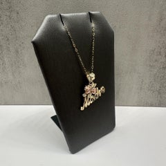 Collier de fleurs Madre en or jaune 14kt - 18in, New