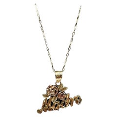 Collier de fleurs Madre en or jaune 14kt - 18in, New