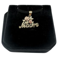 Madre Blume Anhänger 14kt Gelbgold w / Rose Gold Akzente - 1,81g, neu