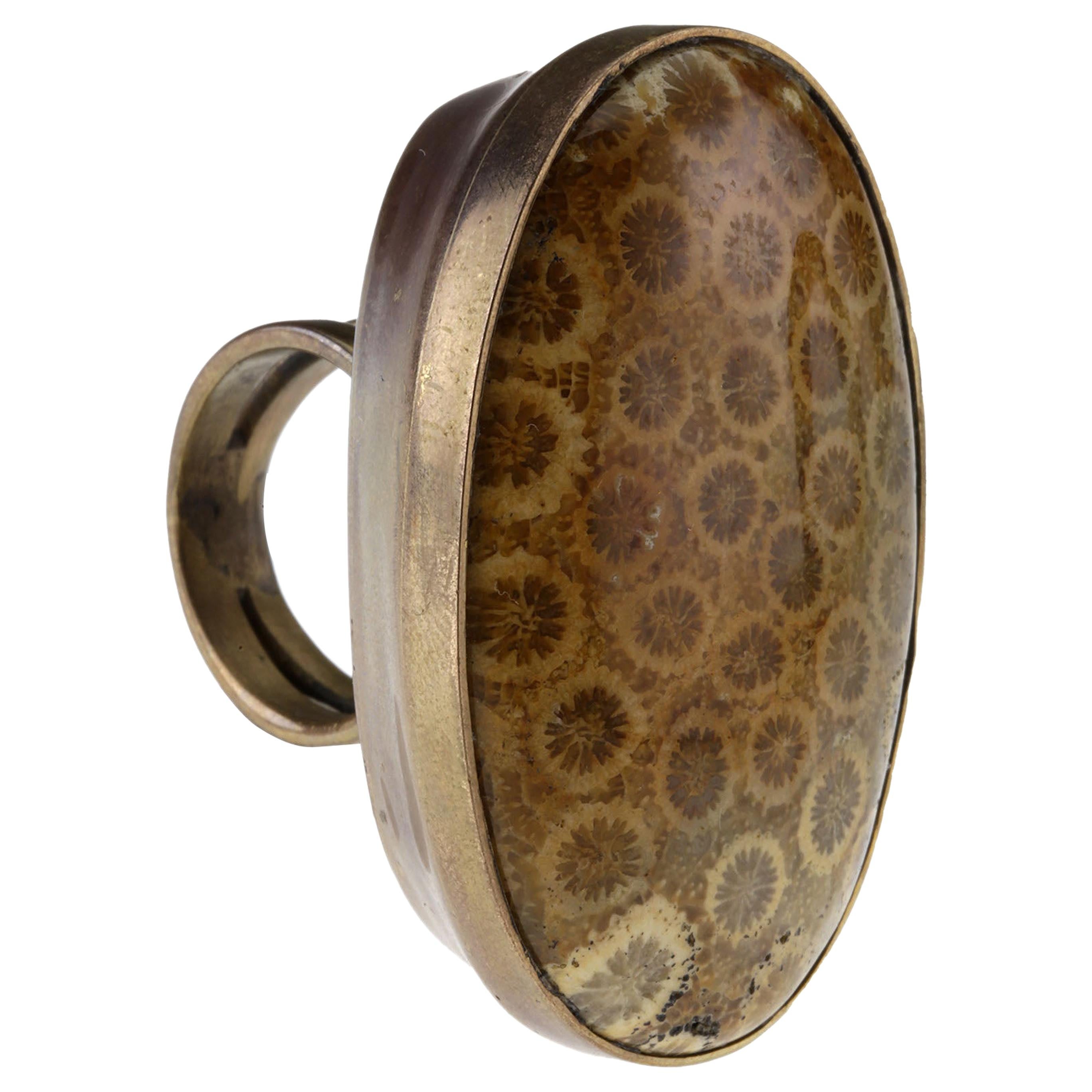 Madrepora Koralle Bronze Ring