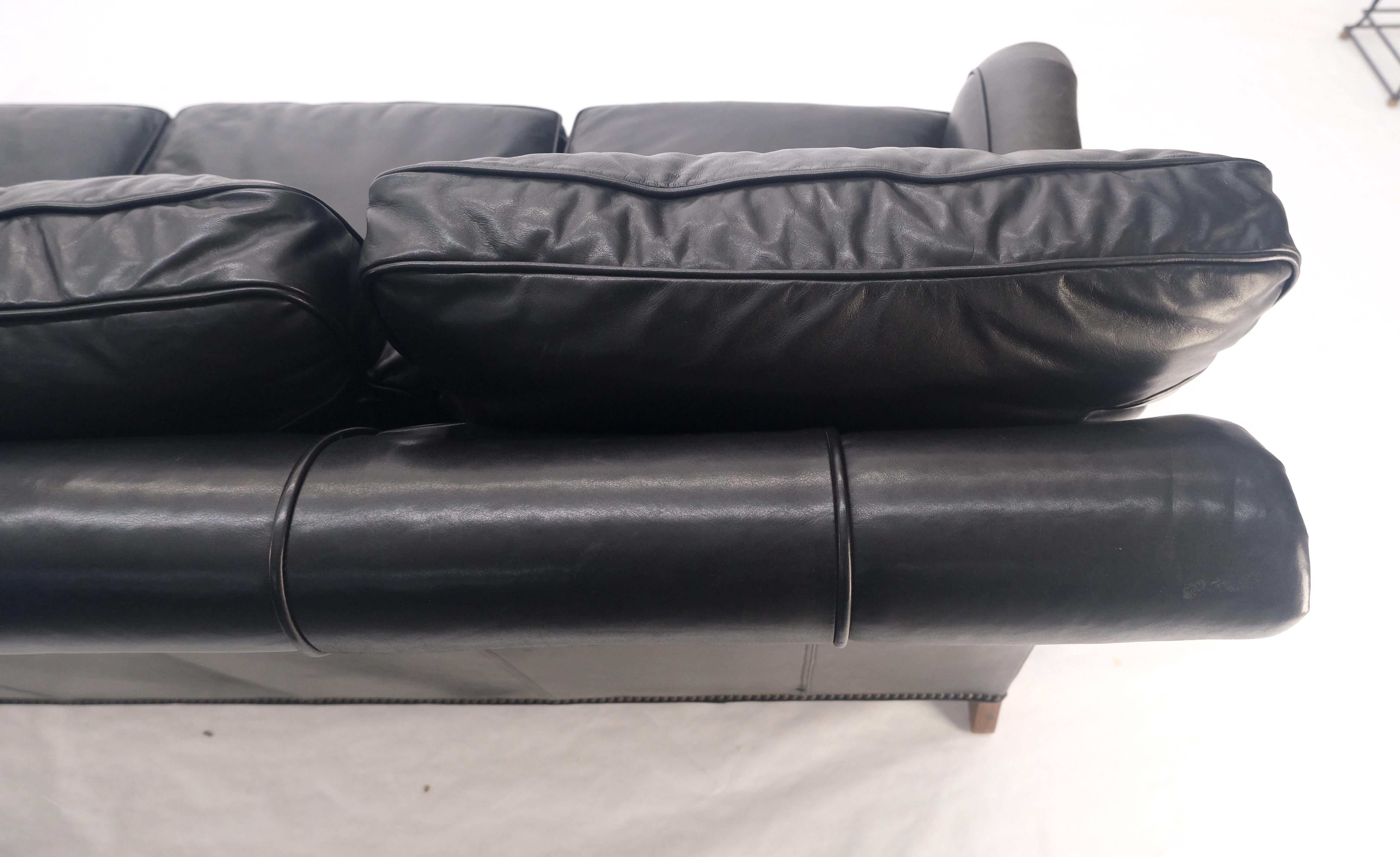 Divano Madrid Hartwell in pelle nera di Wesley Hall MINT! in vendita 3
