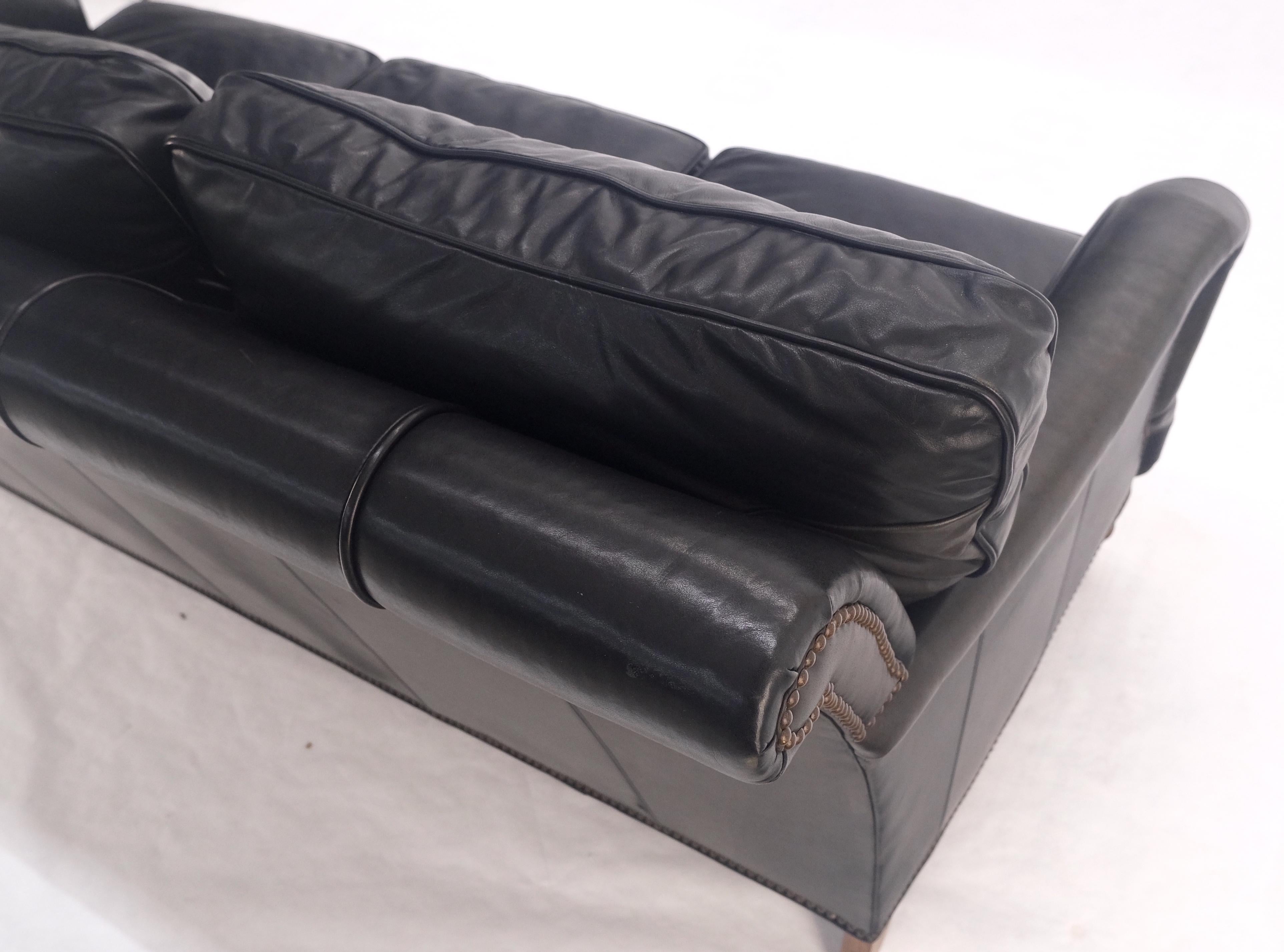Divano Madrid Hartwell in pelle nera di Wesley Hall MINT! in vendita 4