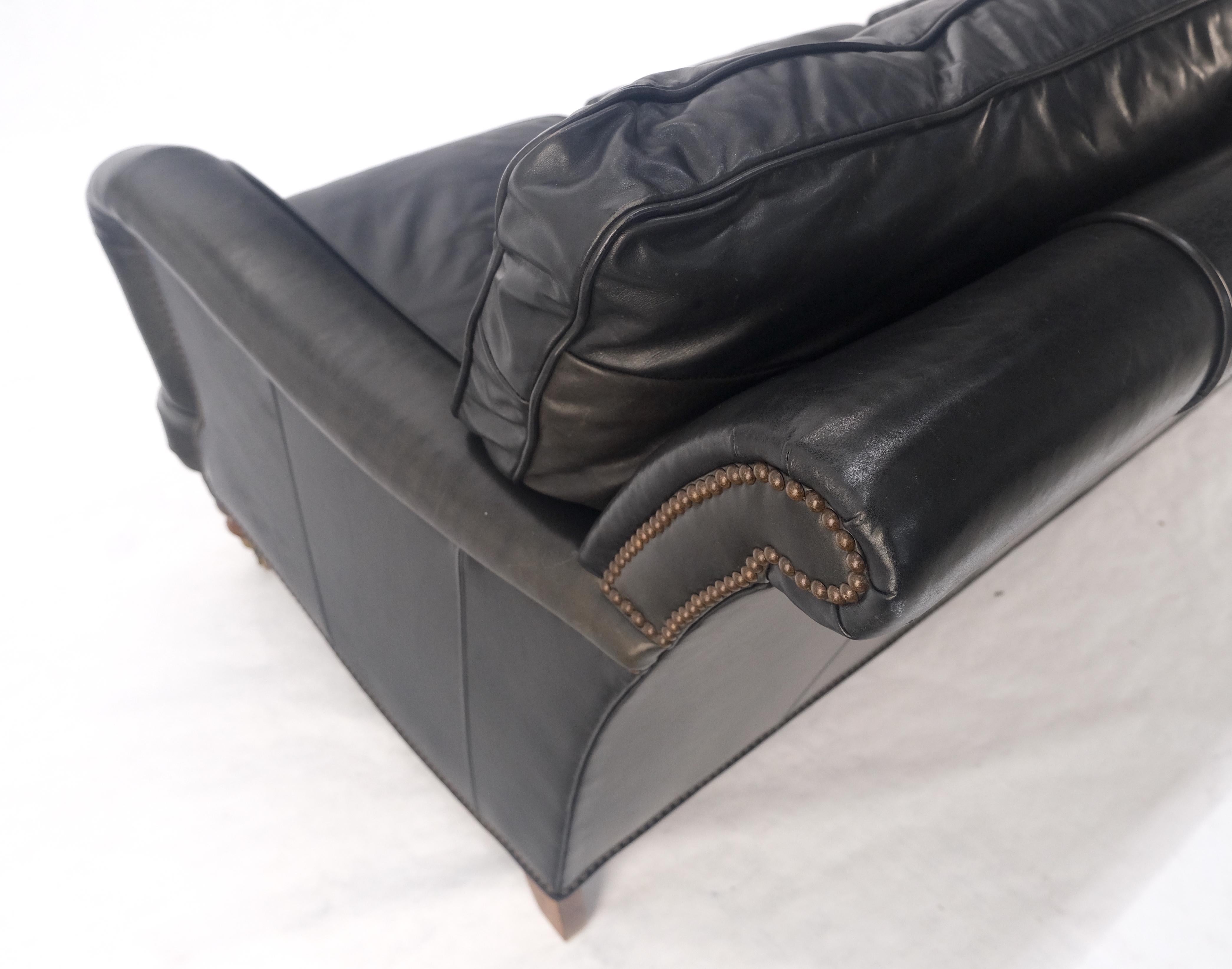 Divano Madrid Hartwell in pelle nera di Wesley Hall MINT! in vendita 5