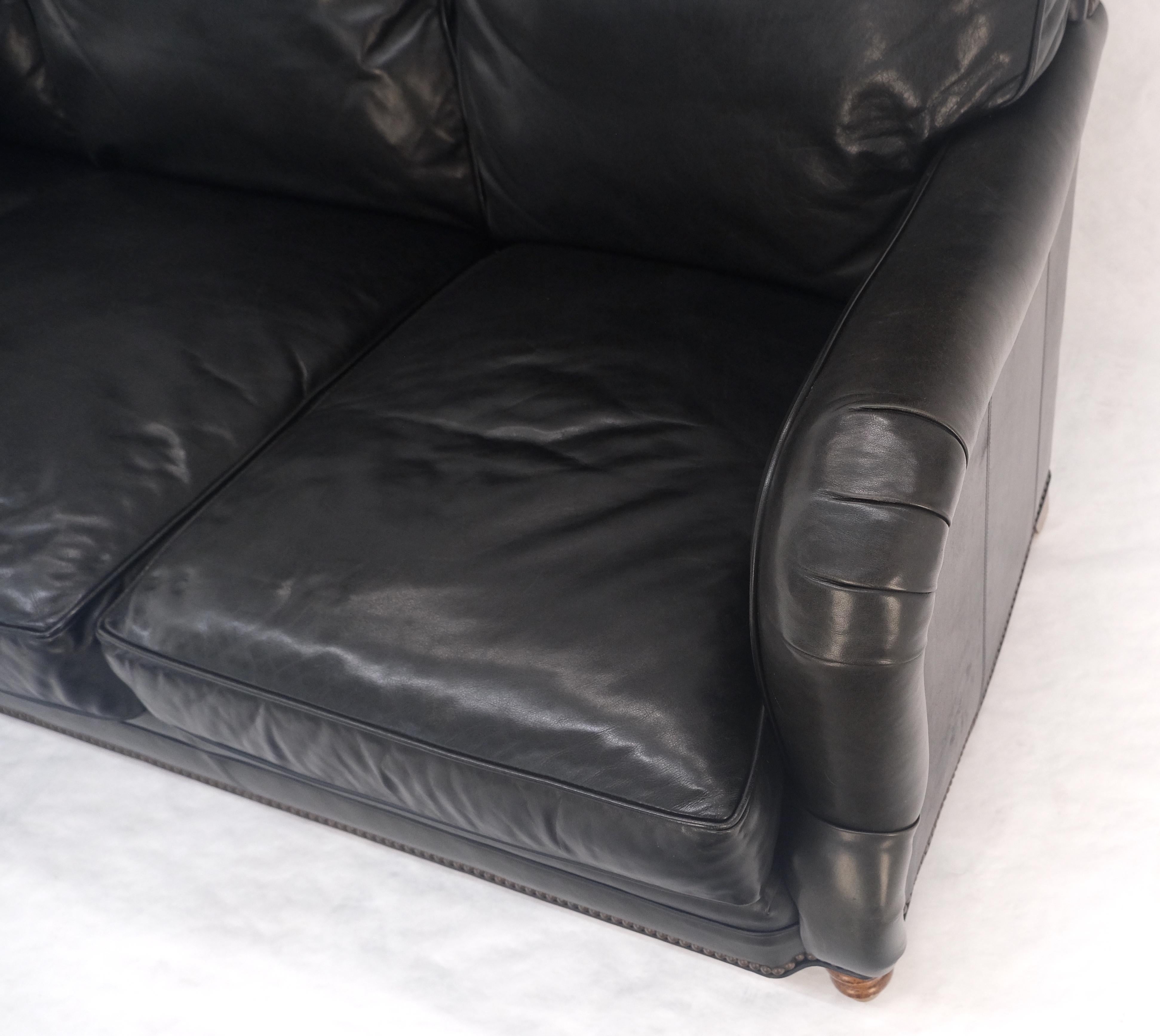 Pelle Divano Madrid Hartwell in pelle nera di Wesley Hall MINT! in vendita