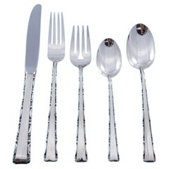 Madrigal by Lunt Sterling Silver Flatware Set For 12 Service 68 pieces