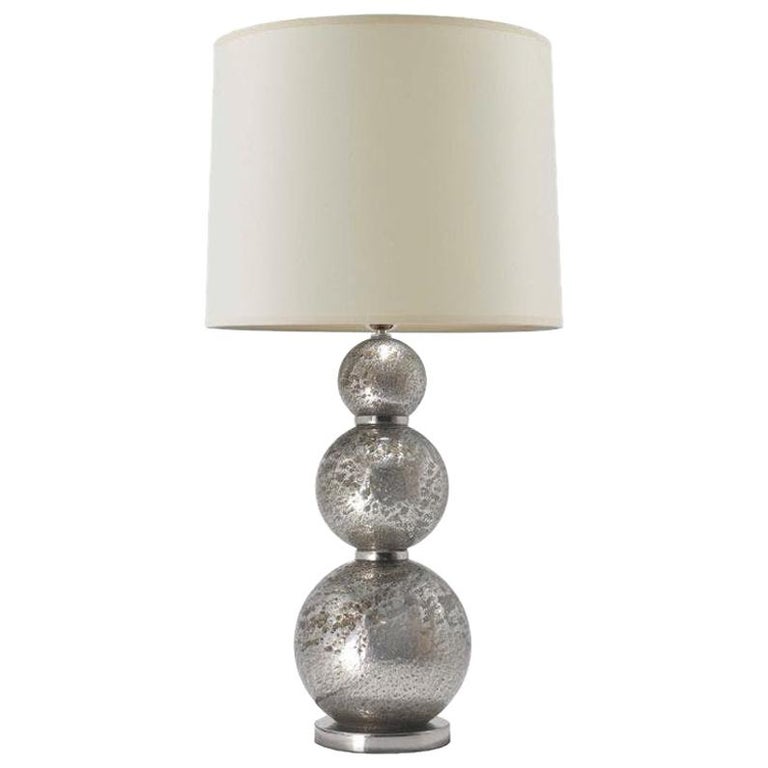 Madrona Table Lamp For At 1stdibs, Mercury Glass Stacked Ball Floor Lamp Brass Threshold