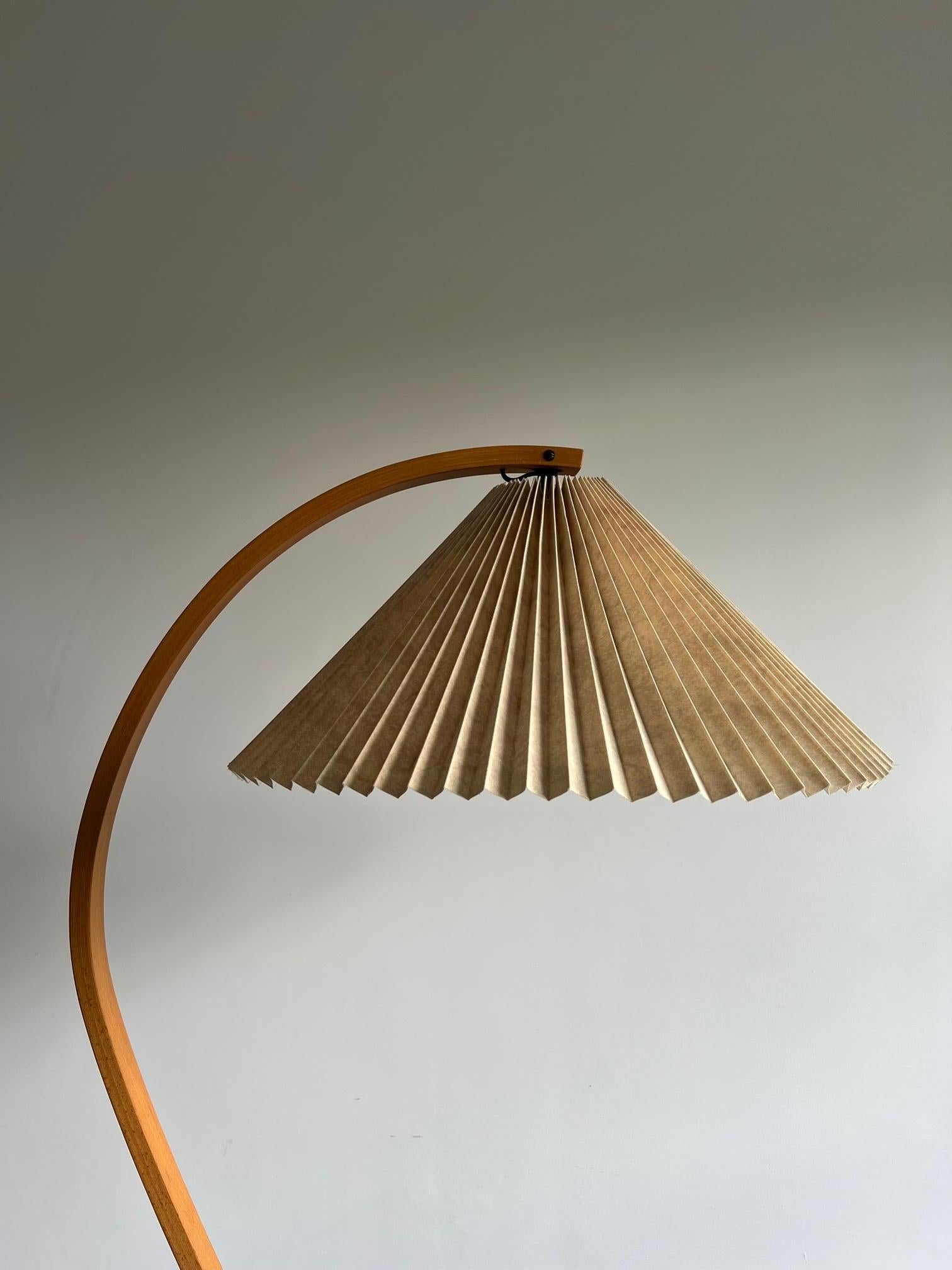 Danish Mads Caprani Floorlamp with Cast Iron Base, 1970s