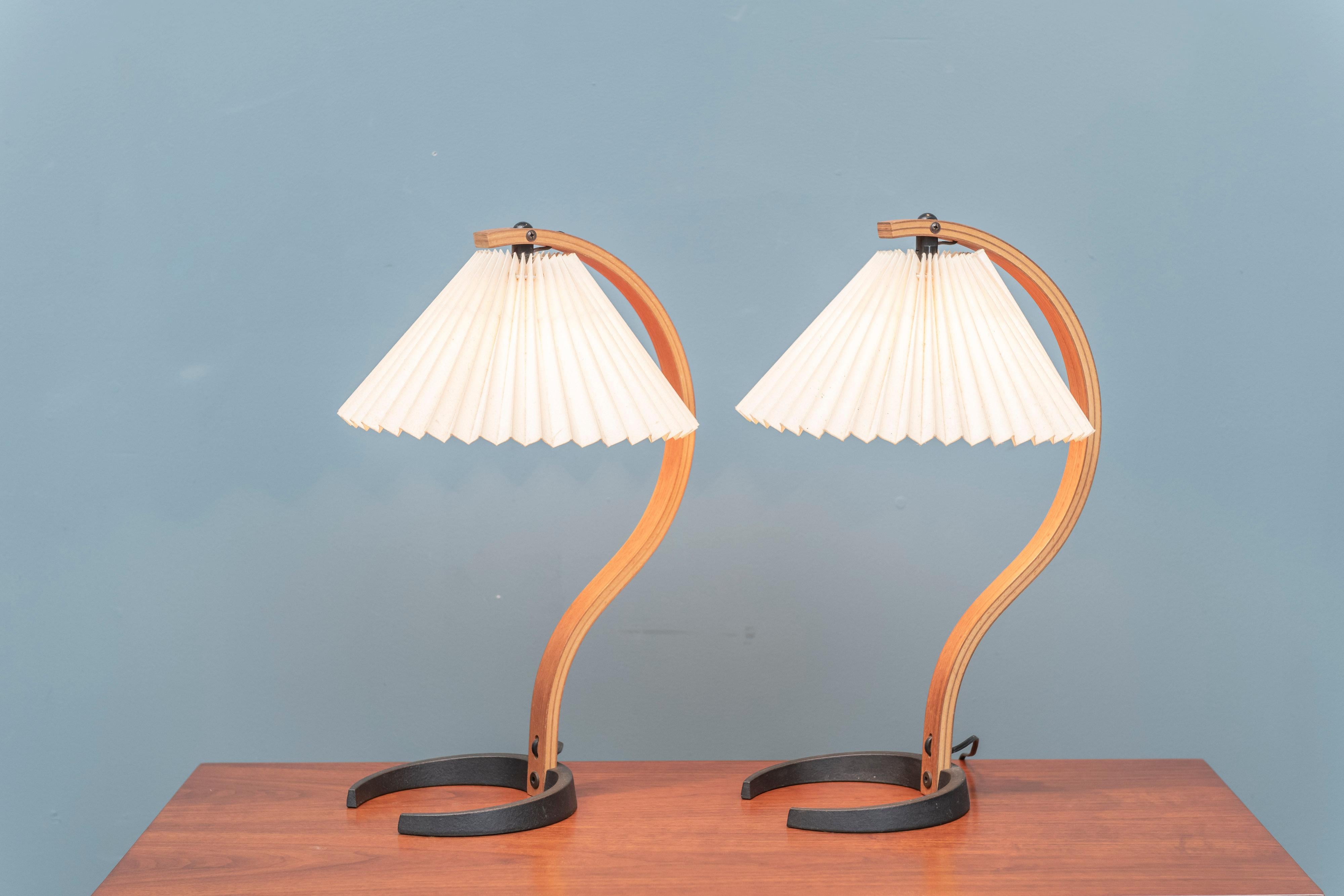 Teak Mads Caprani Table Lamps, Model 841