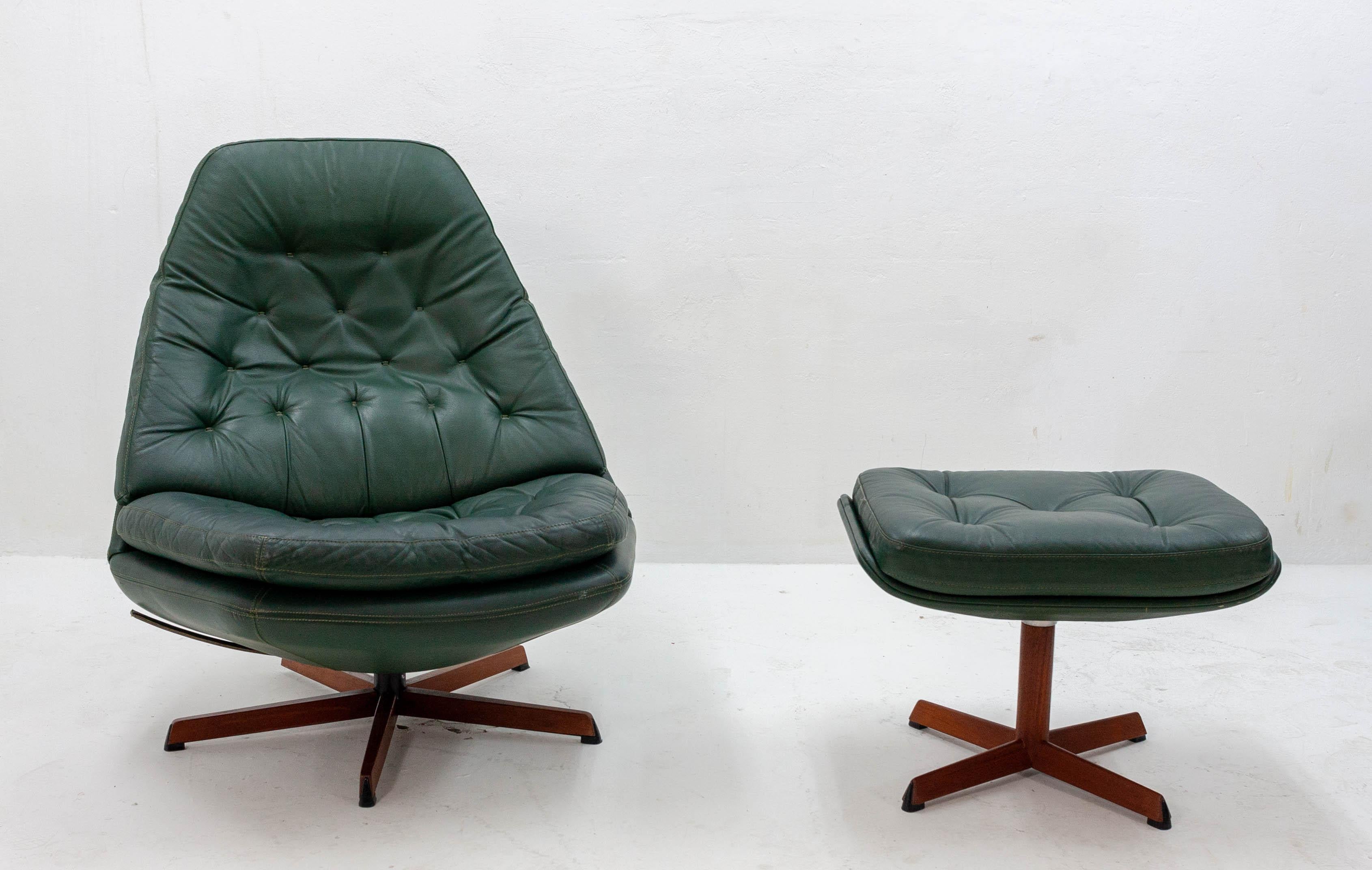 Madsen and Schübel Lounge Chair and Ottoman, 1960s 3