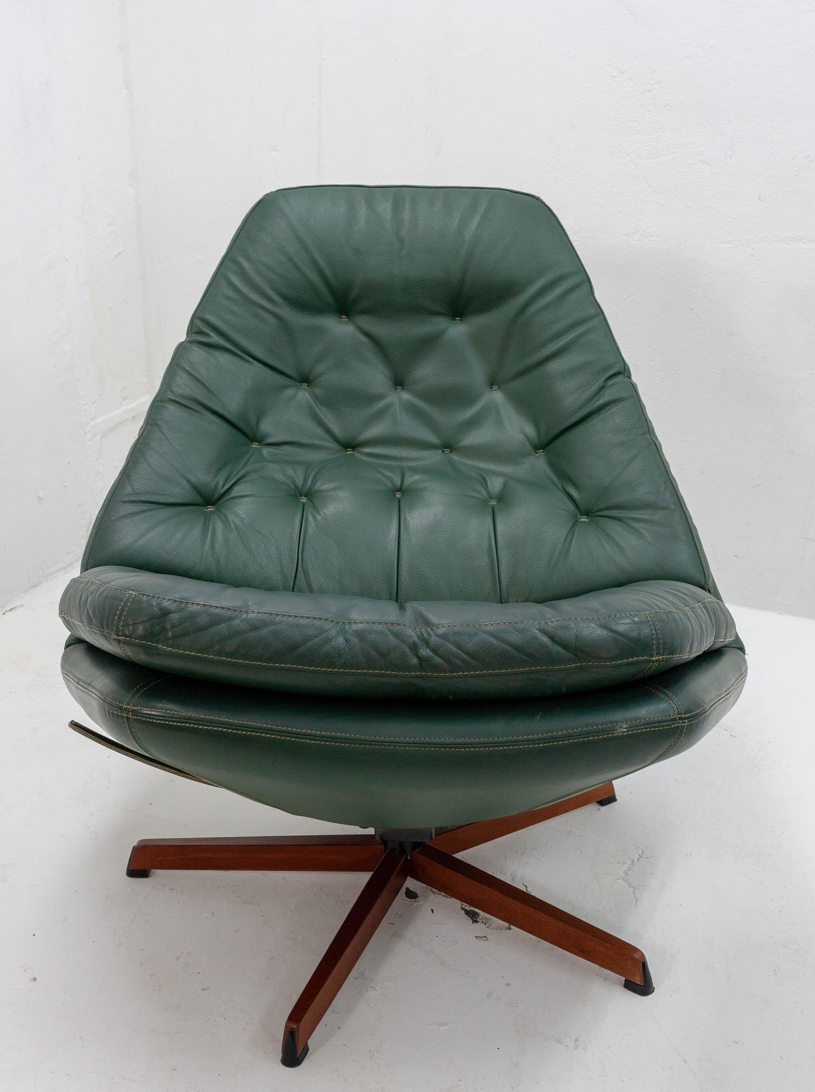 Mid-Century Modern Madsen and Schübel Lounge Chair and Ottoman, 1960s
