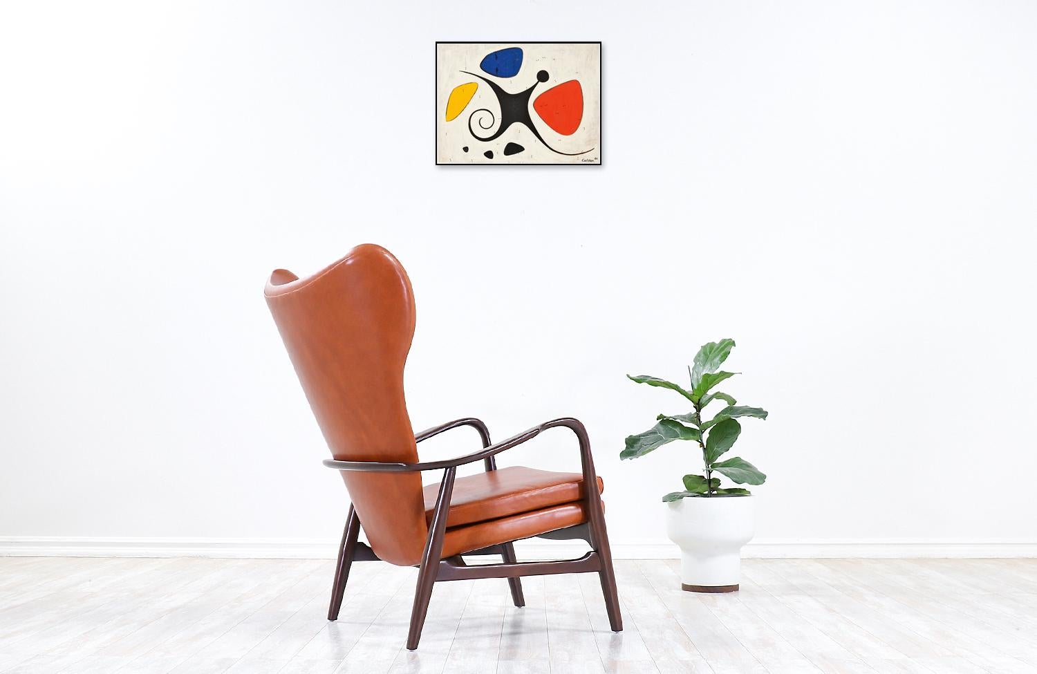 Danish Madsen & Schubel Model 280 Wingback Lounge Chair for Vik & Blindheim
