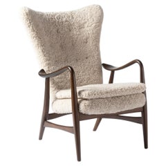 Madsen & Schubell Sheepskin Wing Chair c1950s
