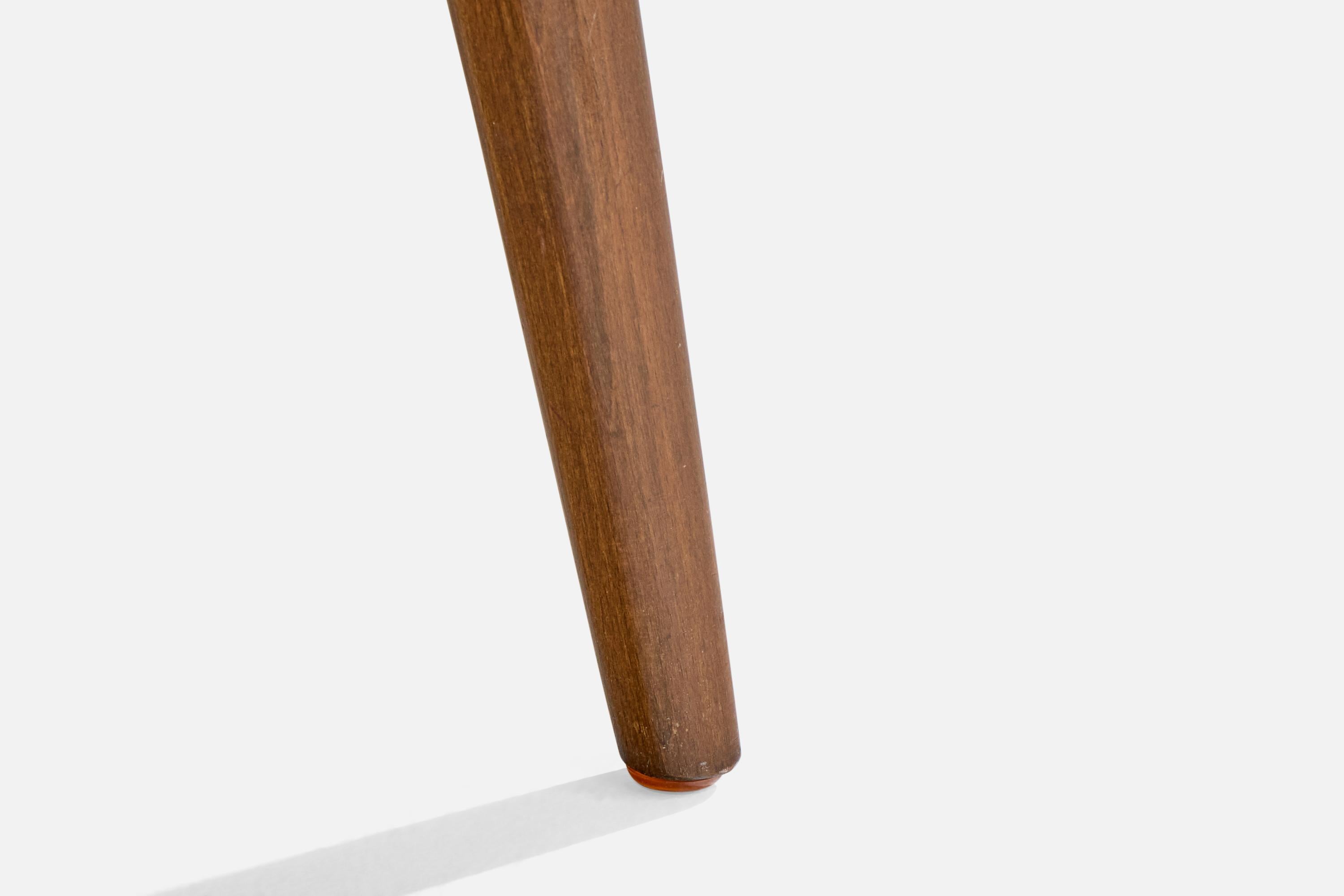 Tessuto Madsen & Schubell, Sgabello, Legno, Fabrice, Danimarca, anni '50 in vendita