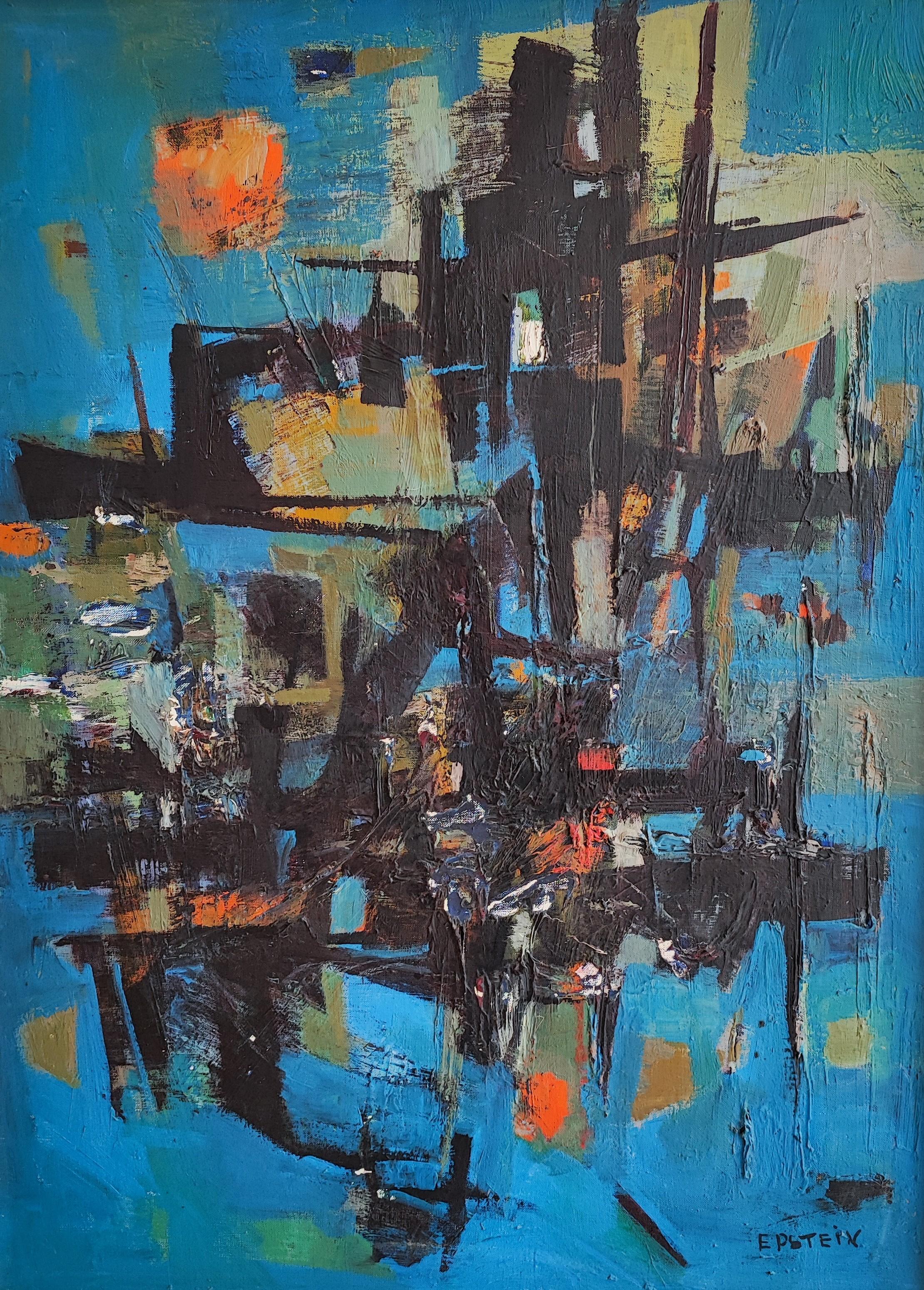 Mady Epstein Abstract Painting - Abstract composition