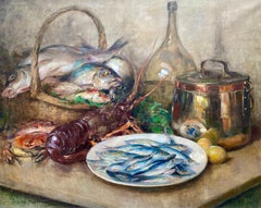 Stillleben mit mediterranen Meeresfrüchten, Jacques Madyol, Brüssel 1871 - 1950