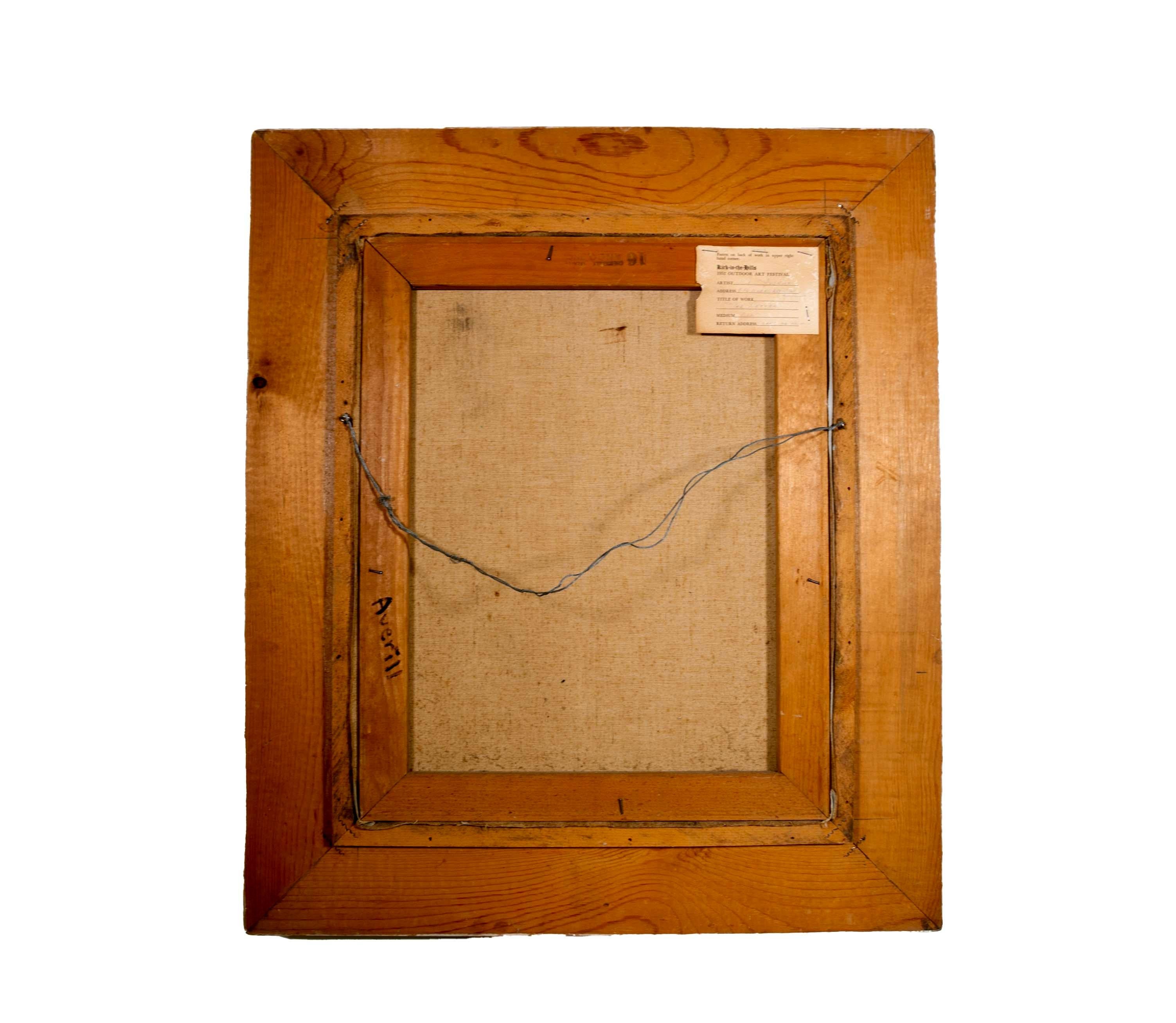 A.I.C. Averill La lettera firmata Pittura ad olio modernista su tela con cornice 1952 4