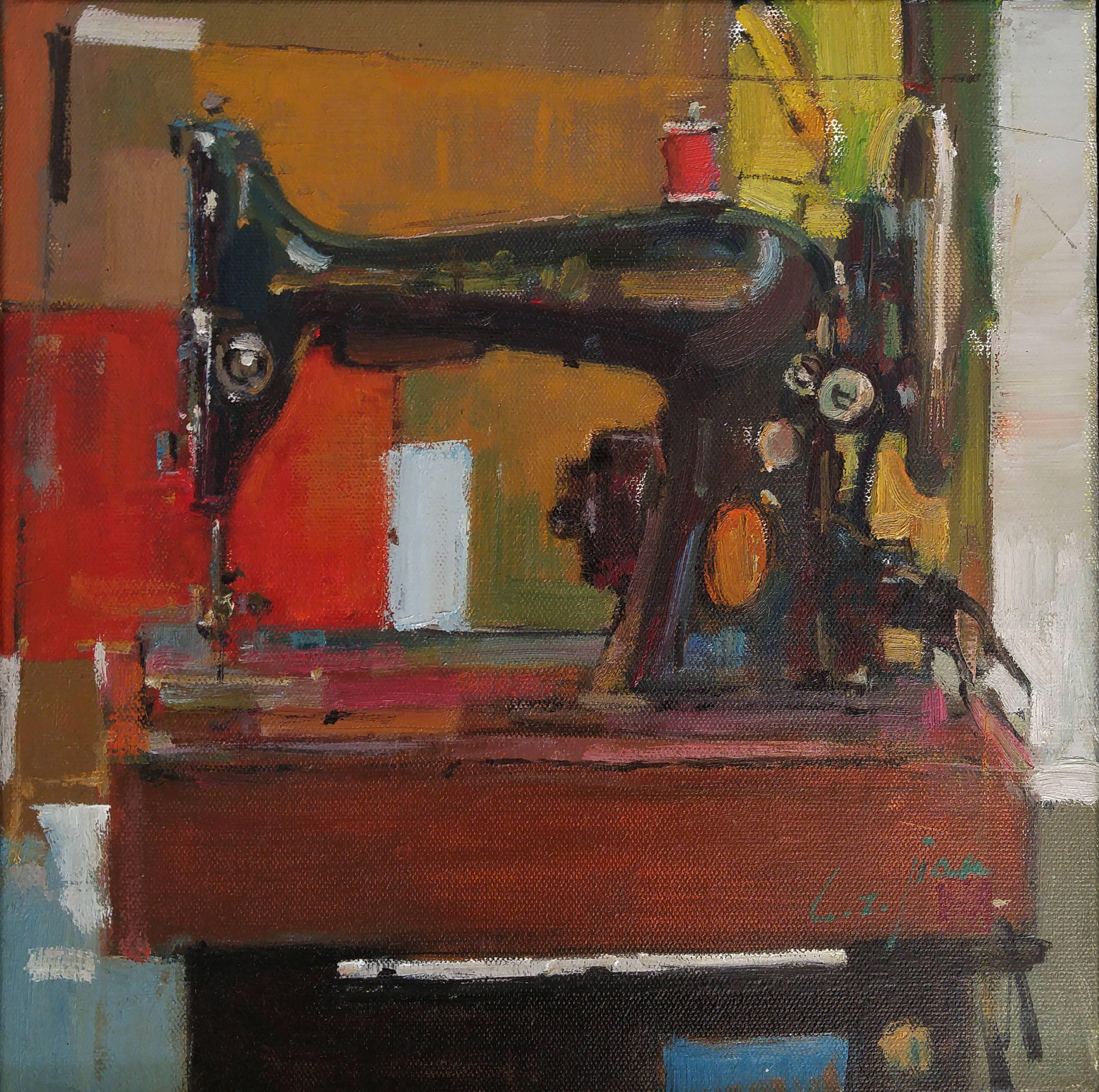 The art of nostalgia series #2 Sewing Machine - Painting by MAE Curates