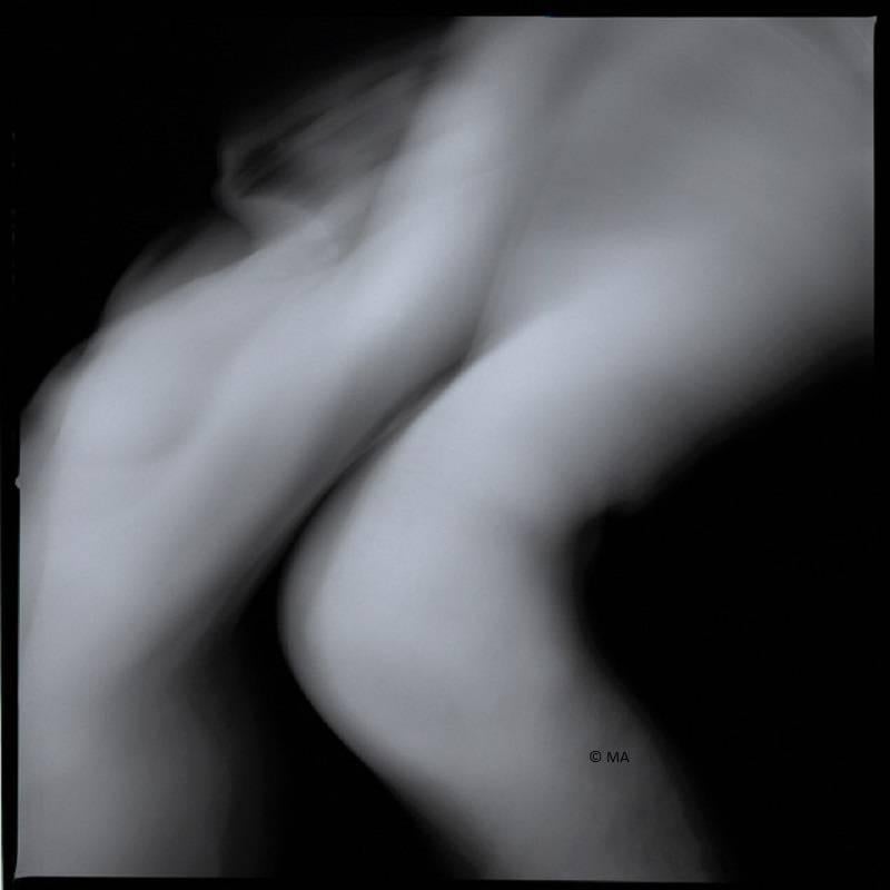 MAE Curates Abstract Photograph - 22x22" Black & White Contemporary Photography, Nudes  - Man and Woman, Nude 12