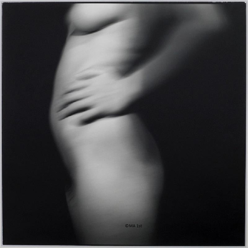 MAE Curates Black and White Photograph - 22x22 in. Nude Contemporary Abstract Art photography -  Nudes n. 3, Woman, Body