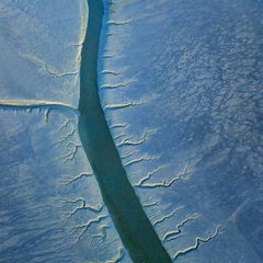 Photographie aérienne de la terre, de la terre et de la mer - Art abstrait de la terre -SB 07
