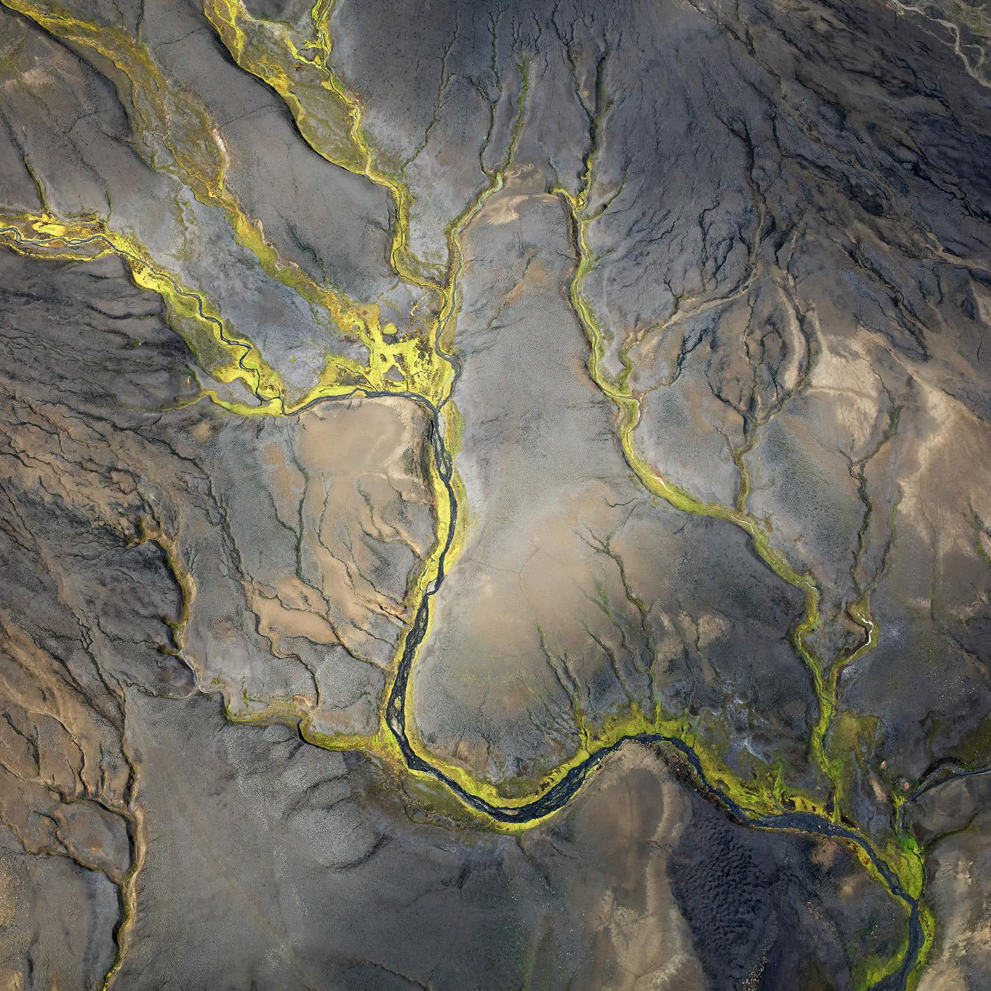 This is a new series of photography of landscapes depicting Earth and its land forms taken from the air. This series of aerial photography captures Earth's beauty taken in remote lands around our world, mostly untouched by mankind. The colors are
