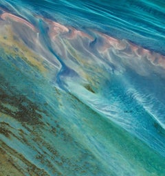 40x40in. Photographie aérienne de la terre, de la terre, de la mer -  Tirage non encadré Sea F11
