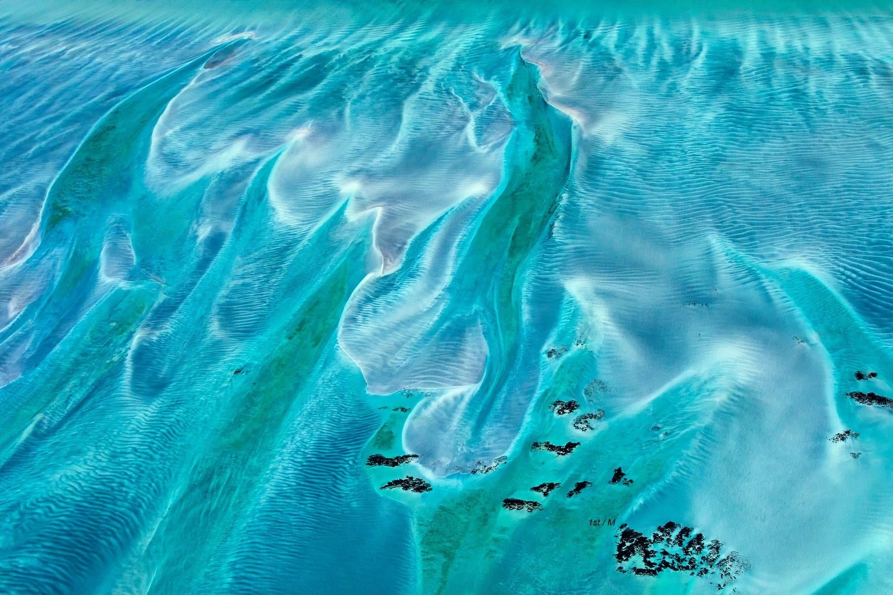 MAE Curates Abstract Photograph - 47.2x63in. Aerial Photography of Earth, Land, Sea -  Sea F8