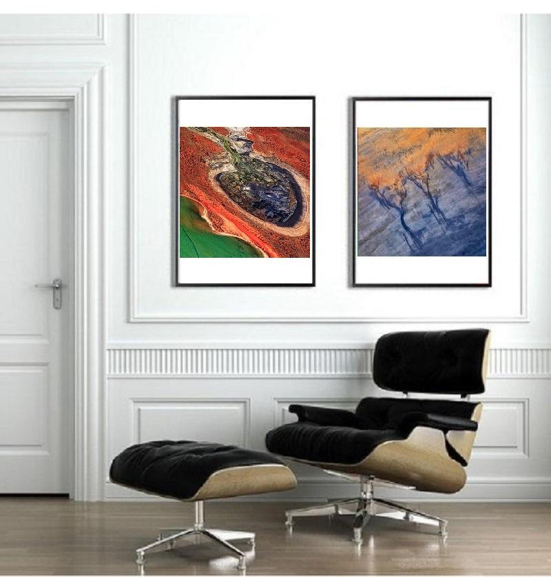 Photographie aérienne de la terre, de la terre et de la mer - Earth 1 en vente 1