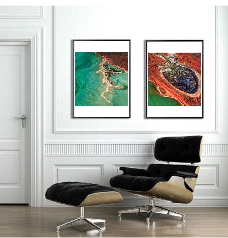 Photographie aérienne de la terre, de la terre et de la mer - Earth 1 en vente 2