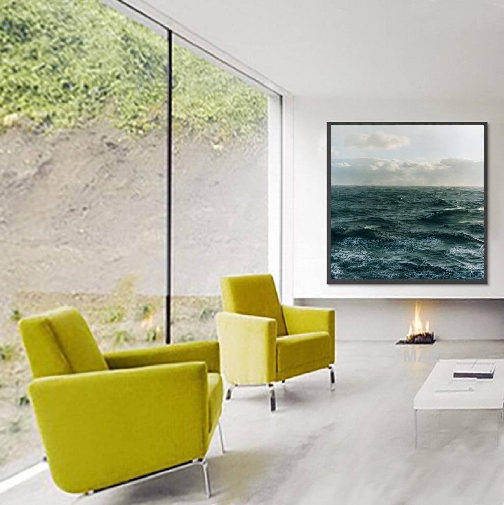 The Atlantic Ocean series places a little contextual history of this scenic image with its maritime history at that spot with the interplay of the elements - wind, clouds, water - on that particular day more than a century later. 

We love this