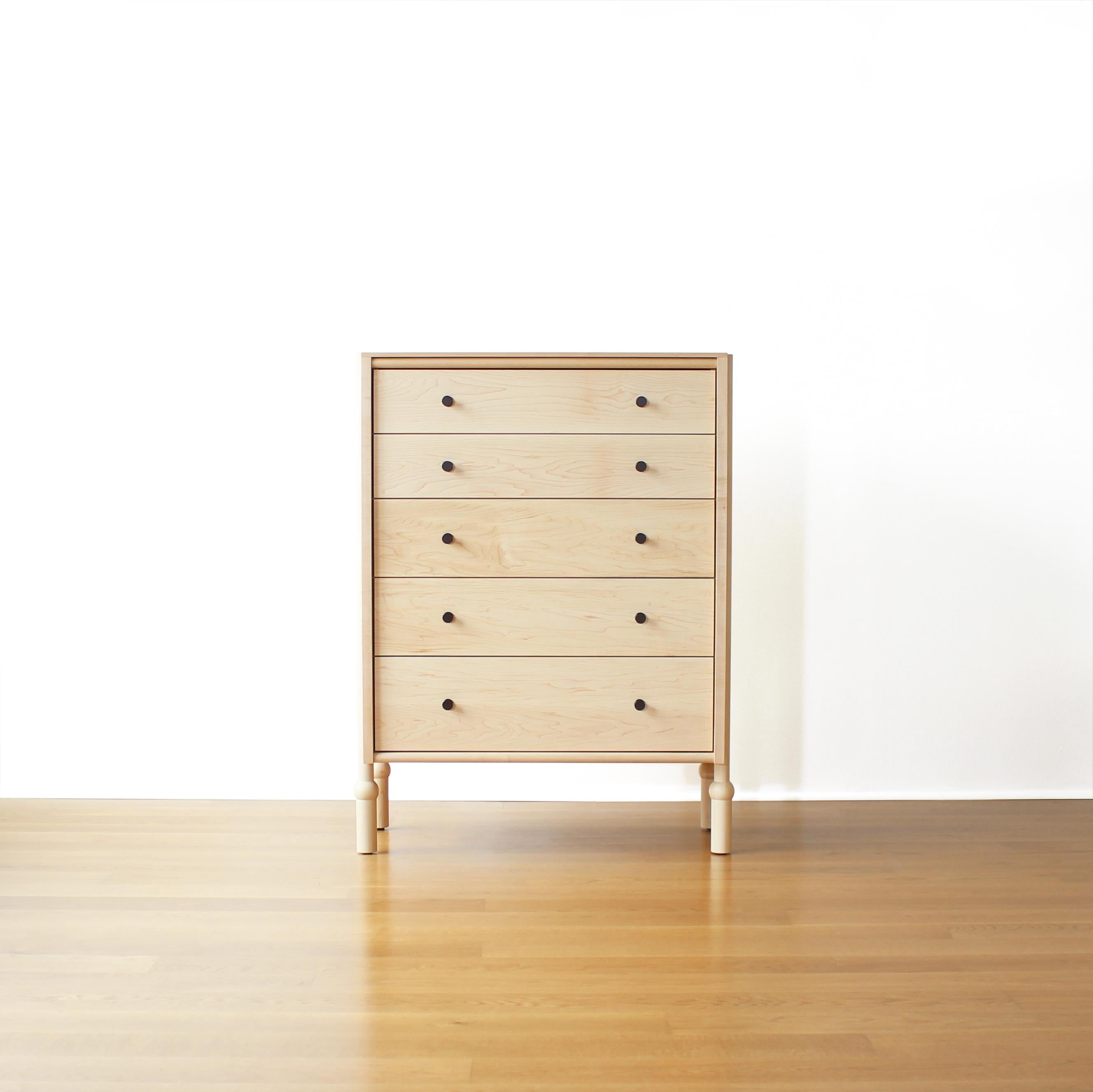 American Mae Modern Highboy Dresser by Crump and Kwash For Sale