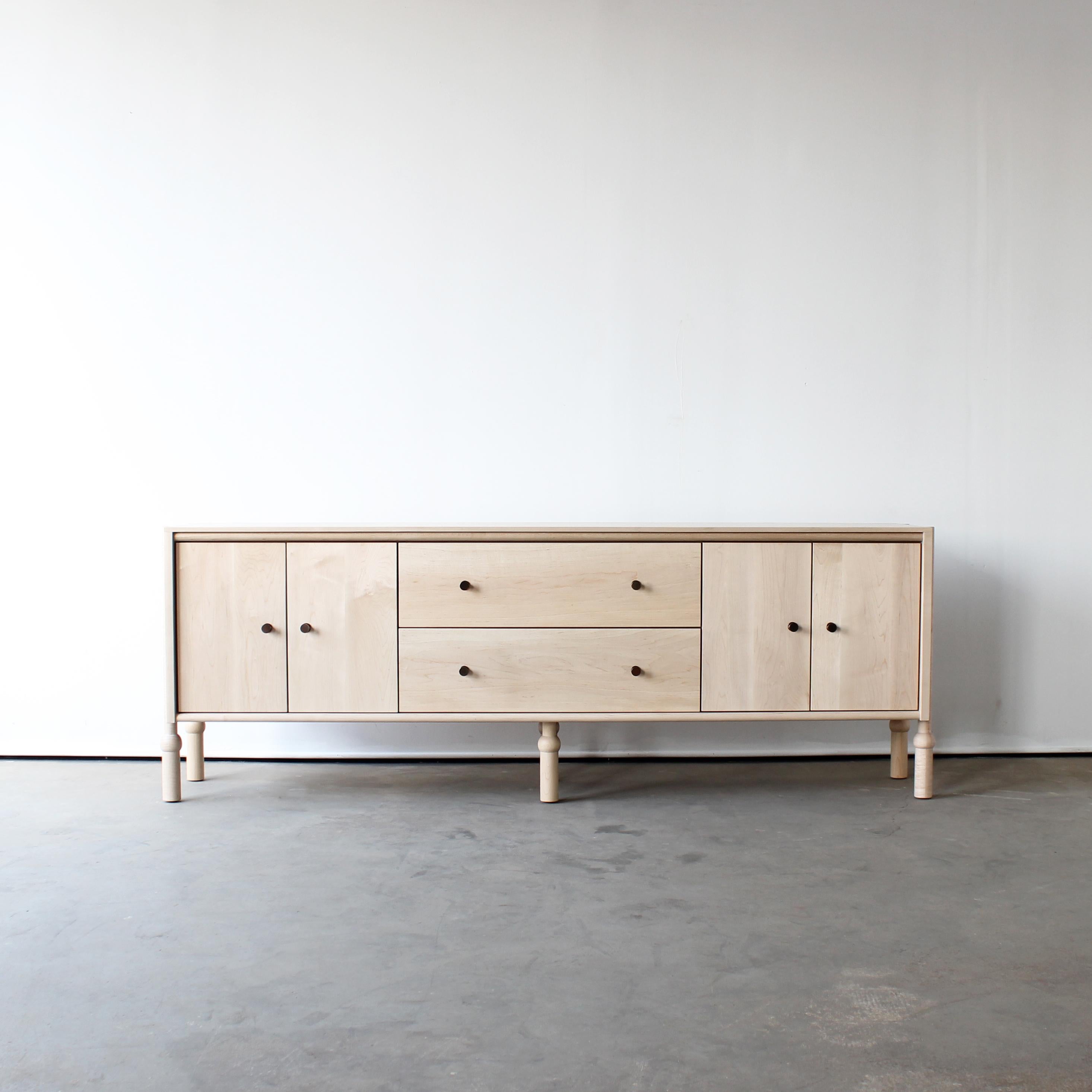 Mae Solid Walnut Credenza, Console, Sideboard by Crump and Kwash For Sale 4