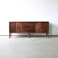 Mae Solid Walnut Credenza, Console, Sideboard by Crump and Kwash
