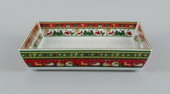 Maebata, Japan, Porcelain Dish with Christmas Motif, Late 20th Century